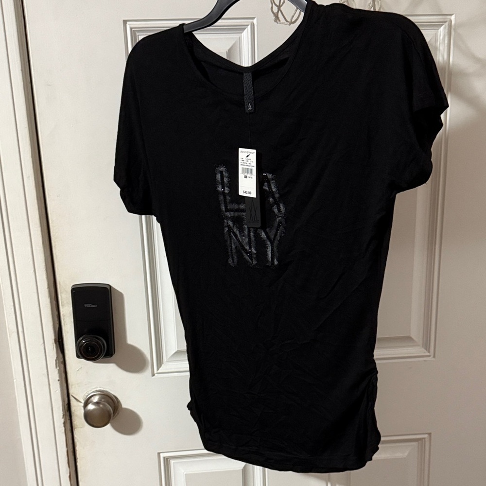 LA/NY Black Short Sleeve Tee